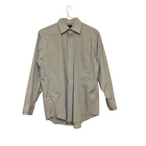 Jos A Bank Men’s Blue Pinstripe Dress Shirt Executive Collection Size 15 1/2”